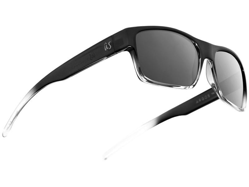 The Argos - Sunglasses in Gloss Black Fade Grey Silver #gloss-black-fade-grey-silver