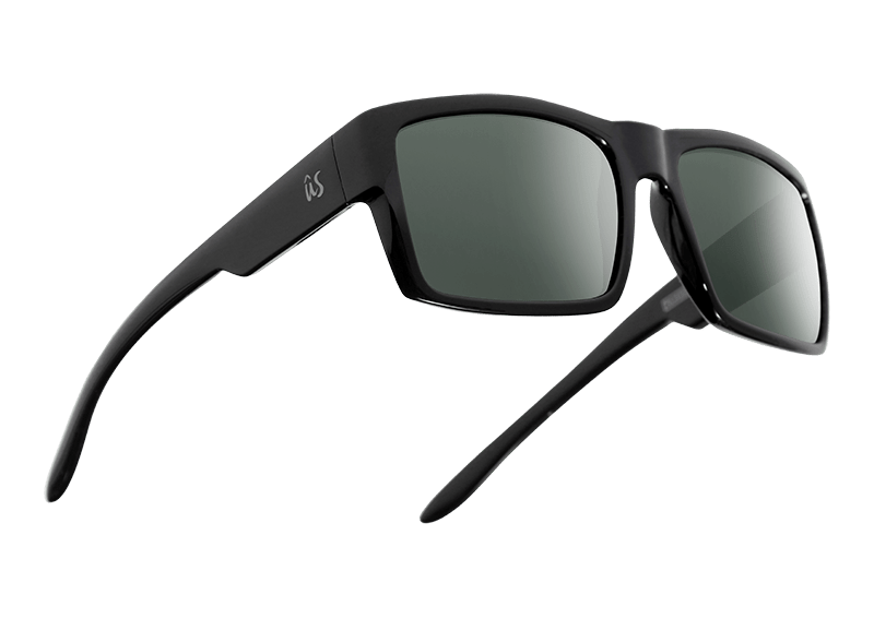 The Helios - Sunglasses in Gloss Black Vintage Grey #gloss-black-vintage-grey