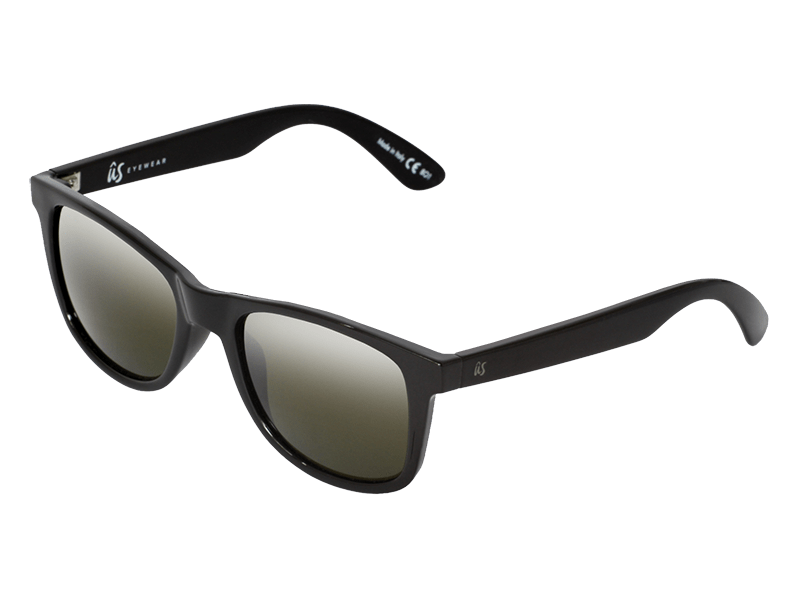 The Maty - Sunglasses in Gloss Black Vintage Grey Polarised #gloss-black-vintage-grey-polarised