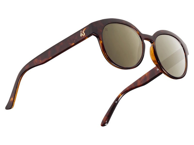 The Nathi - Sunglasses in Gloss Tortoise Shell Grey Gold Chrome #gloss-tortoise-shell-grey-gold-chrome