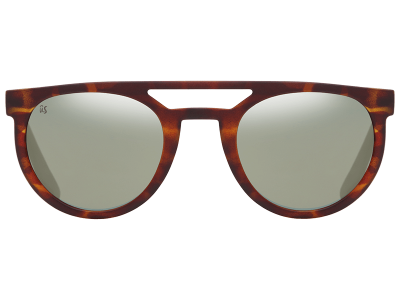 The Neos - Sunglasses in Matte Tortoise Shell Grey Gold Chrome Lenses #matte-tortoise-shell-grey-gold-chrome-lenses