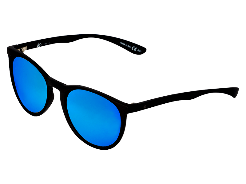 The Nobis - Sunglasses in Matte Black Grey Blue Chrome #matte-black-grey-blue-chrome