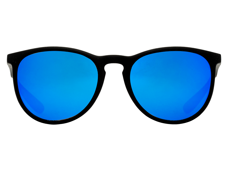 The Nobis - Sunglasses in Matte Black Grey Blue Chrome #matte-black-grey-blue-chrome