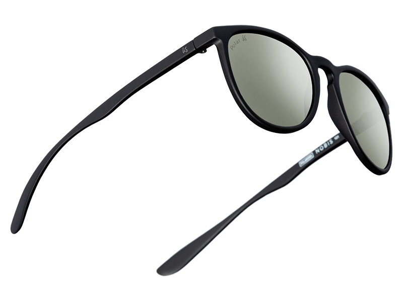 The Nobis - Sunglasses in Matte Black Vintage Grey Polarised #matte-black-vintage-grey-polarised