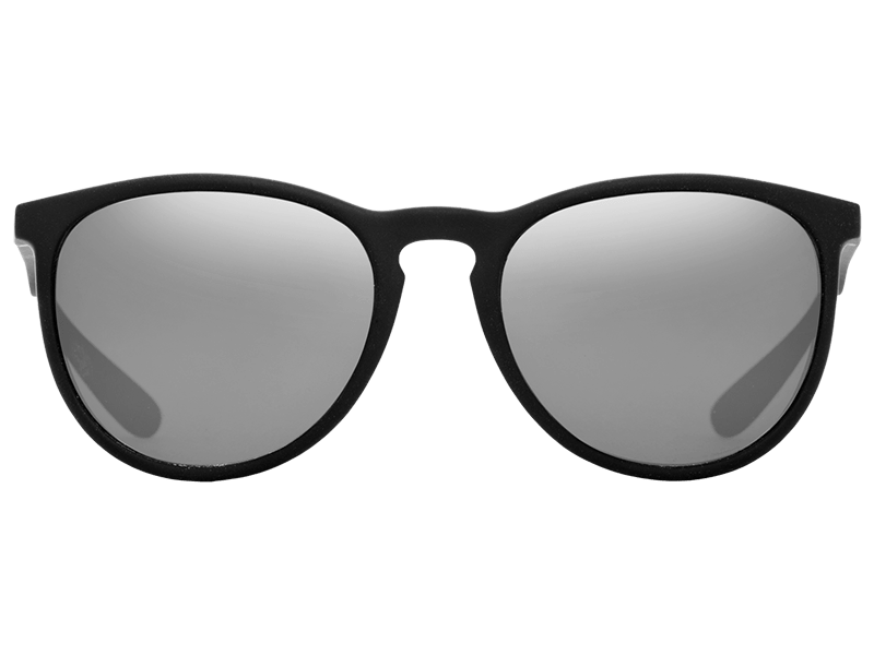 The Nobis - Sunglasses in Matte Black Vintage Grey Silver Chrome #matte-black-vintage-grey-silver-chrome