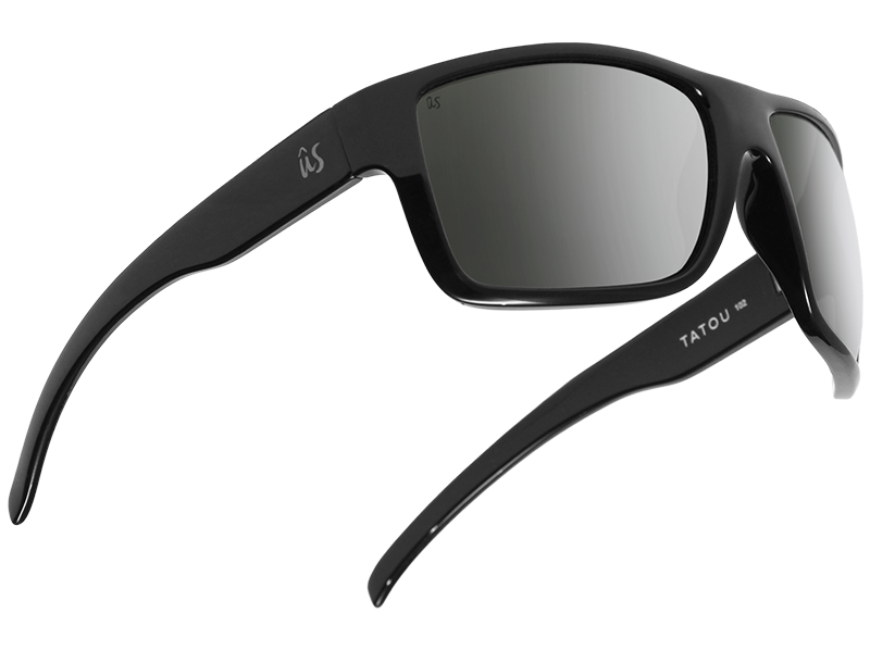 The Tatou - Sunglasses in Gloss Black Grey Polarized #gloss-black-grey-polarized