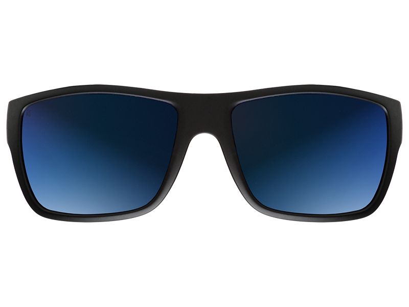 The Tatou - Sunglasses in Matte Black Blue Metallic #matte-black-blue-metallic